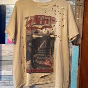 From Buckle store in the mall, Destroyed ZZ Top  band Tshirt